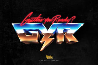 design a flashy and iconic glam rock logo for your band