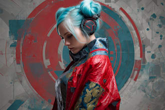 create cyberpunk character art