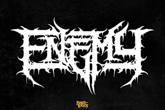 design a brutal and classic oldschool death metal logo for your band