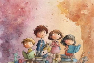 chrismas children book illustration holiday kids