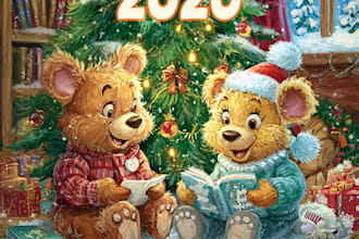 chrismas children book illustration holiday kids