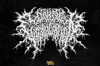 design a brutal and chaotic metal logo for your band