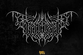 design a dark and mystical pagan black metal logo for your band