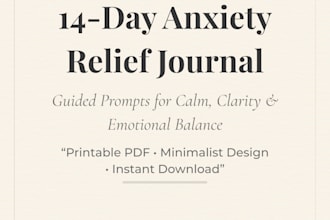 create a calming printable wellness journal in PDF