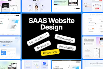 do saas website design, landing page uiux design in figma