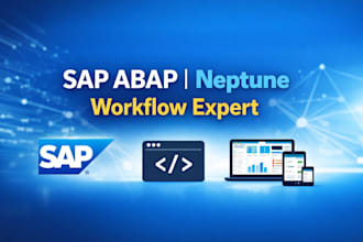 develop sap abap reports, alv, bapi, workflows and neptune apps