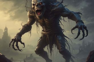 do a fantasy horror and fantasy horror character art