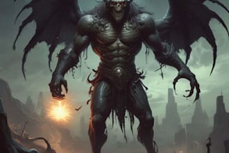 draw fantasy horror character art and horror story