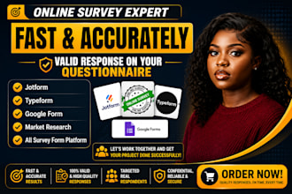 conduct 2000 online surveys with online respondents for online questionnaires