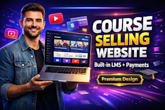 build a custom course selling website for online earning