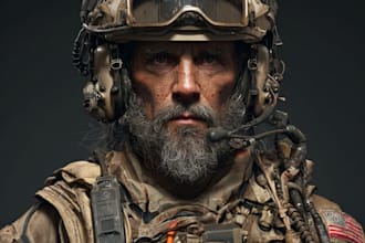 draw military themed illustrations