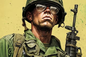 draw military themed illustrations