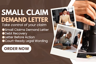 write powerful small claims demand letter , handle small claims filing