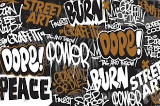 street art graffiti style 1 person