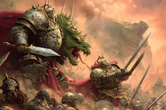 paint warhammer themed illustration