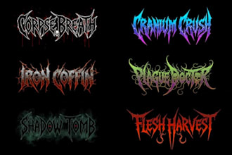 create a bold and powerful metal logo for your brand