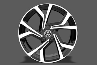 stylized 3d wheel vehicle,alloy rim,bodykit,rear spoiler,tire,aerodynamic design