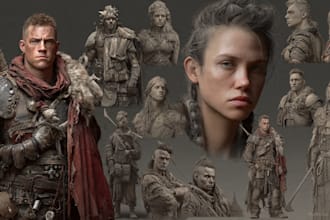 design character sheets for games and animation