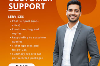 handle customer support chat and email professionally