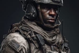 do military themed illustration