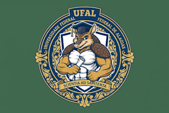 make brasao ufal mascot logo for you with new concept