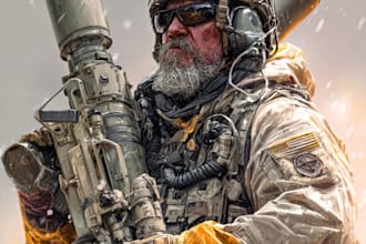 make military themed illustrations