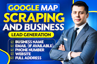 do google map scraping, b2b leads generation, web scraper