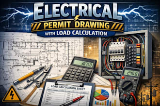 design electrical permit drawing with load calculation