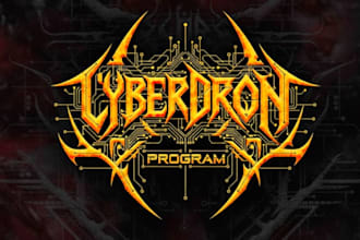 make technical, progressive metal style logo