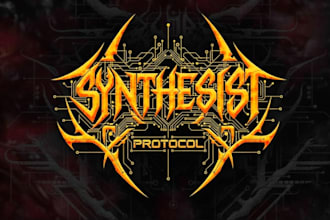 draw metal logo design bold, powerful and striking
