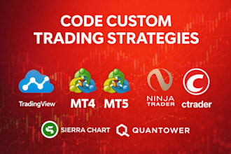 code custom trading strategies for TV, mt4, mt5, nt8, ctrader, sierra, quantower