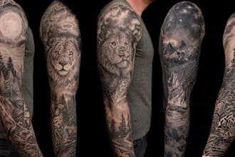 make a realistic realism tattoo design for you