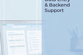 be your virtual assistant for data entry and backend support