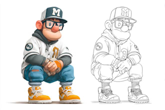 create a cartoon mascot, or logo design