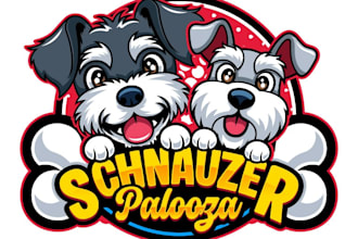 design luxury schnauzer logo