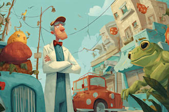 draw any cartoon illustration