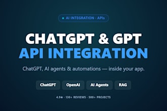 integrate chatgpt and gpt api into your app or build ai agents