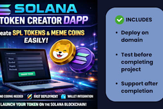 create your solana token creator dapp