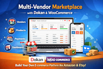 build multi vendor ecommerce marketplace website dokan wix shopify multi vendor