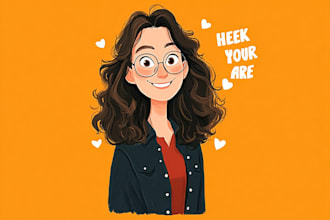 draw cartoon avatar or cartoon character for you