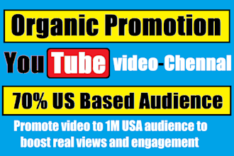 do USA youtube channel promotion to gain views for video marketing