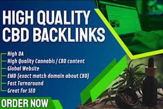 create cbd, cannabis, marijuana, and vape backlinks via guest post and SEO