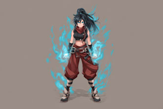 design anime manga style fanart and custom character art
