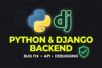 fix bugs and debug your django or python backend projects