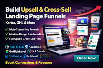 help you build upsell and cross sell modern landing page funnels via katra ghl