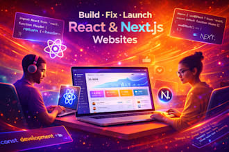 develop custom high performance with react nextjs websites