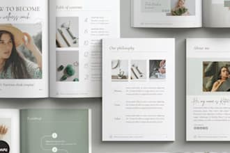 design canva ebook for mindfulness, self care, spiritual coaching, fitness guide