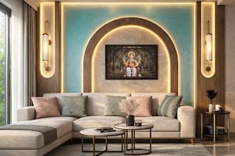 create a photorealistic 3d interior design