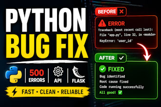 fix python bugs, flask errors and backend issues