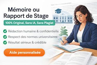 aider écrire votre mémoire , rapport de stage fin d études